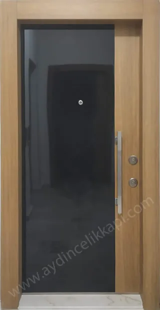 Çelik kapı 22, camlı model çelik kapı